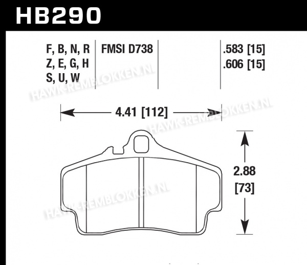 HB290B.583 - HPS 5.0 - Straat Remblokken Hawk Performance | | Hawk ...